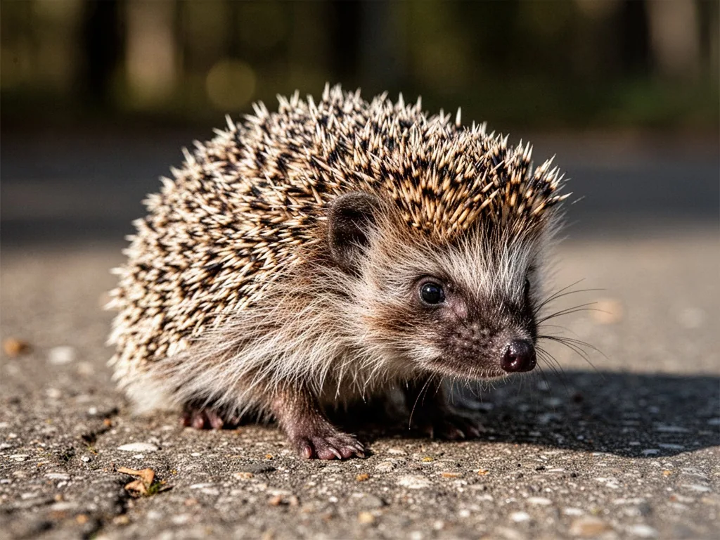 Un bébé hérisson recroquevillé sur l'herbe d'un jardin